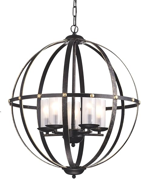 modern cage chandelier