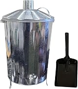 Srendi 90 Litre Galvanised Steel Incinerator with Lid and Free Shovel view 2