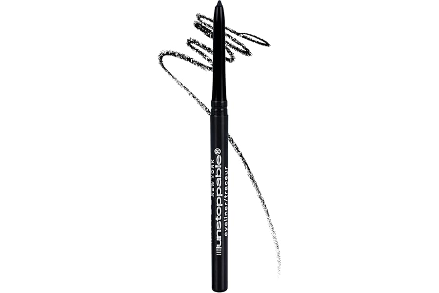 Maybelline Unstoppable Waterproof Mechanical Black Eyeliner Pencil, Easy to Apply, Smooth Glide, Up to 24 Hour Wear, Onyx