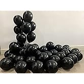 COLORFUL ELVES 100pcs Small Black Balloons 5 inch Metallic Chrome Latex Helium Shiny Mini Balloon for Party Decorations