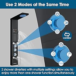 ROVOGO Led Shower Panel Tower System with Mist