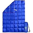 4Monster Down Camping Blanket - Outdoor Travel Quilt Puffy 650 Fill, Packable, Lightweight,Wind & Waterproof | Ideal for Stadium, Backpacking,Picnics, Beach and Hiking
