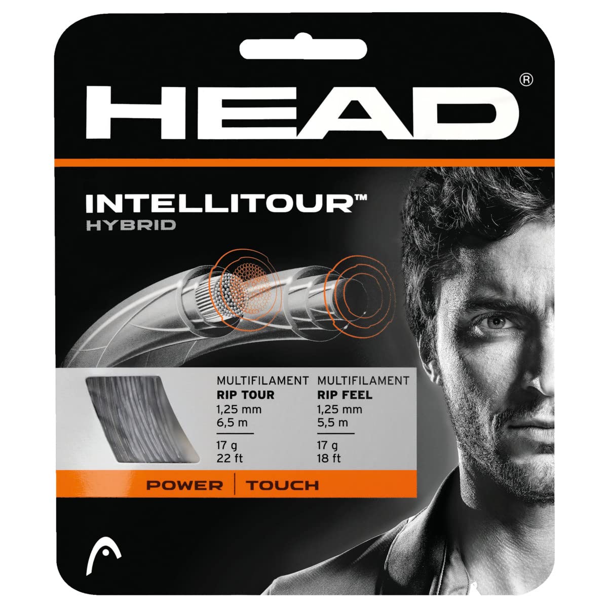 Intellitour Racket String-Multi Green, Size 16