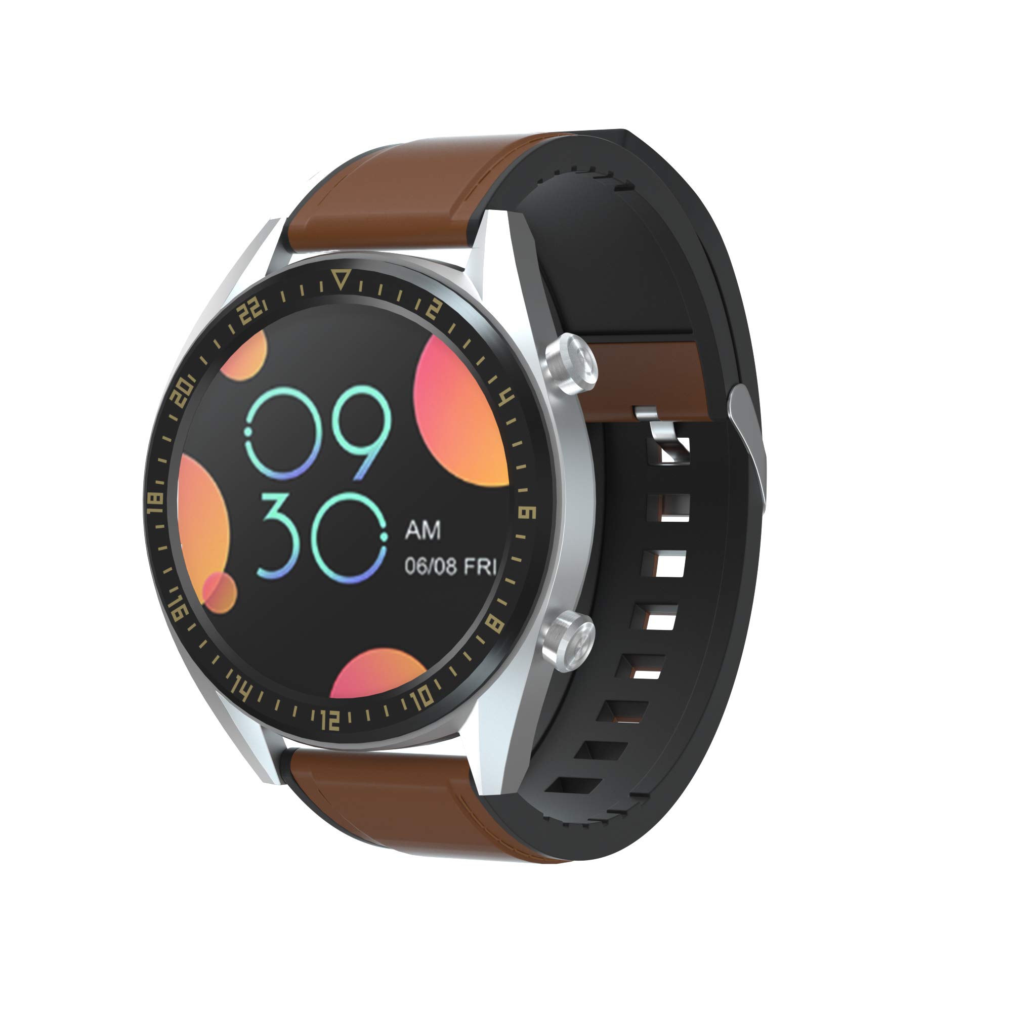 Angersi 22mm Soft Genuine Leather Sport Strap Replacement Bands Compatible with Huawei Watch GT 46mm/Watch GT Active/Watch 2 Pro/Honor Watch Magic/Galaxy Watch 46mm/Gear S3