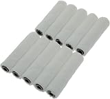 Coral 4 in Mini Roller Covers 10 Pack 5mm Short Pile Microfibre White view 6