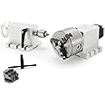 CNCTOPBAOS Rotational 4th Axis A axis Rotary Table,K11-100mm 3 Jaw Chuck Dividing Head,Gapless Harmonic Gearbox Reducer Ratio 50:1 w/ 65mm Tailstock for CNC Router Engraving Milling Machine