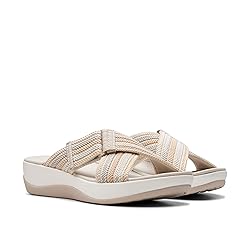 Clarks Women's Arla Wave Slide Sandal, Beige
