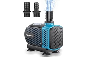 Pawfly Aquarium Submersible Water Pump (3000L/H, 45W) Ultra Quiet Water Fountain Pump with 8.2 ft. Lift Height Adjustable Wat