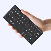Universal Wireless Keyboards Portable Mini Keyboard with Any-Angle Stand | Dual-Device Computer Keyboards Rechargeable Travel Bluetooth Keyboard for iPad/iPhone/Tablet/Laptop&amp;Android/Windows/iOS,Black