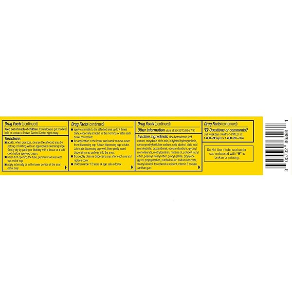 PREPARATION H HEMORRHOID CREAM WITH ALOE FOR MULTI-SYMPTOM RELIEF – 1.8 OZ TUBE