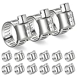DLOUBLEIY 15PCS Hose Clamp Set - Stainless Steel