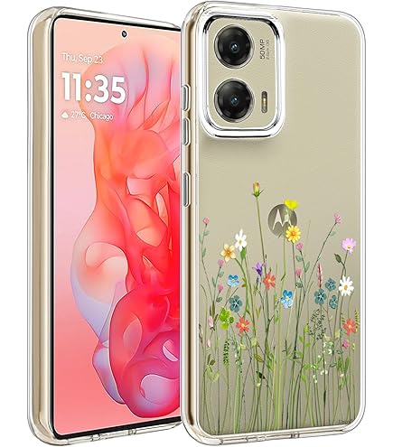 Unov Case Compatible With Motorola Moto G Play 2024 Clear
