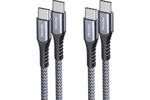 USB C to USB C Cable, [2 Pack, 6.6FT] 3.1A USB C Fast Charging Nylon Braided USB C Charger for iiPhone 17 Air, iPhone 17 Pro 