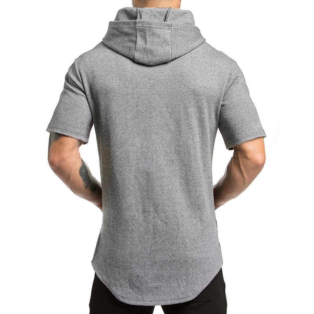 workout short sleeve hoodie