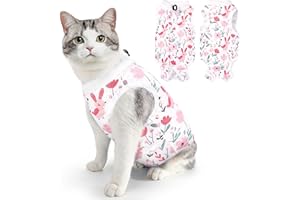 AUTOWT Cat Surgery Recovery Suit, Kitten Onesie After Surgery Spay Recovery Suit, Pet Cone E-Collar Alternative for Female Ma