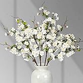VUAHAUL Artificial Cherry Blossom Branches 31.5'', 4 Pack Faux Spring Flowers for Tall Vase, Realistic Flower Stems for Home 