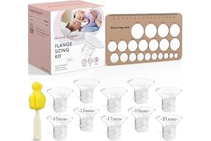 Nursi Luna Flange Sizing Kit 3 in 1 with 10PCS Flange Inserts 13/15/17/19/21mm, Silicone Flanges Insert Kit for 24mm Flange/Shield, Pumping Essentials Kit for Moms