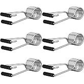 Yaocom 6 Pcs Butterfly Spring Hinge Door Closer Self Closing Automatic | Metal Spring with Rubber Bumpers, for Screen Storm Gate Cabinet, Hands-free Closing, Hinge Insert Fit