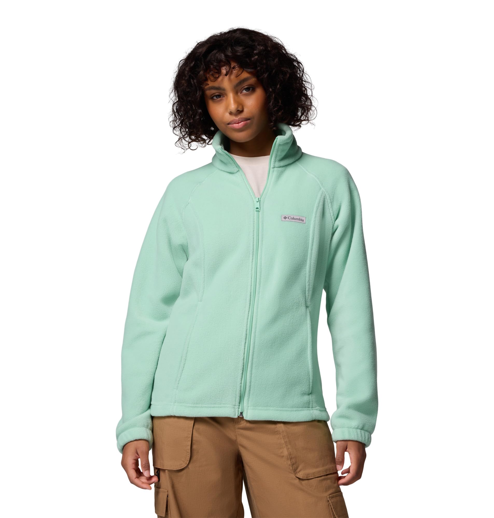 Columbia Womens Benton Springs Full Zip Fleece Jacket, New Mint, Petite Large Image