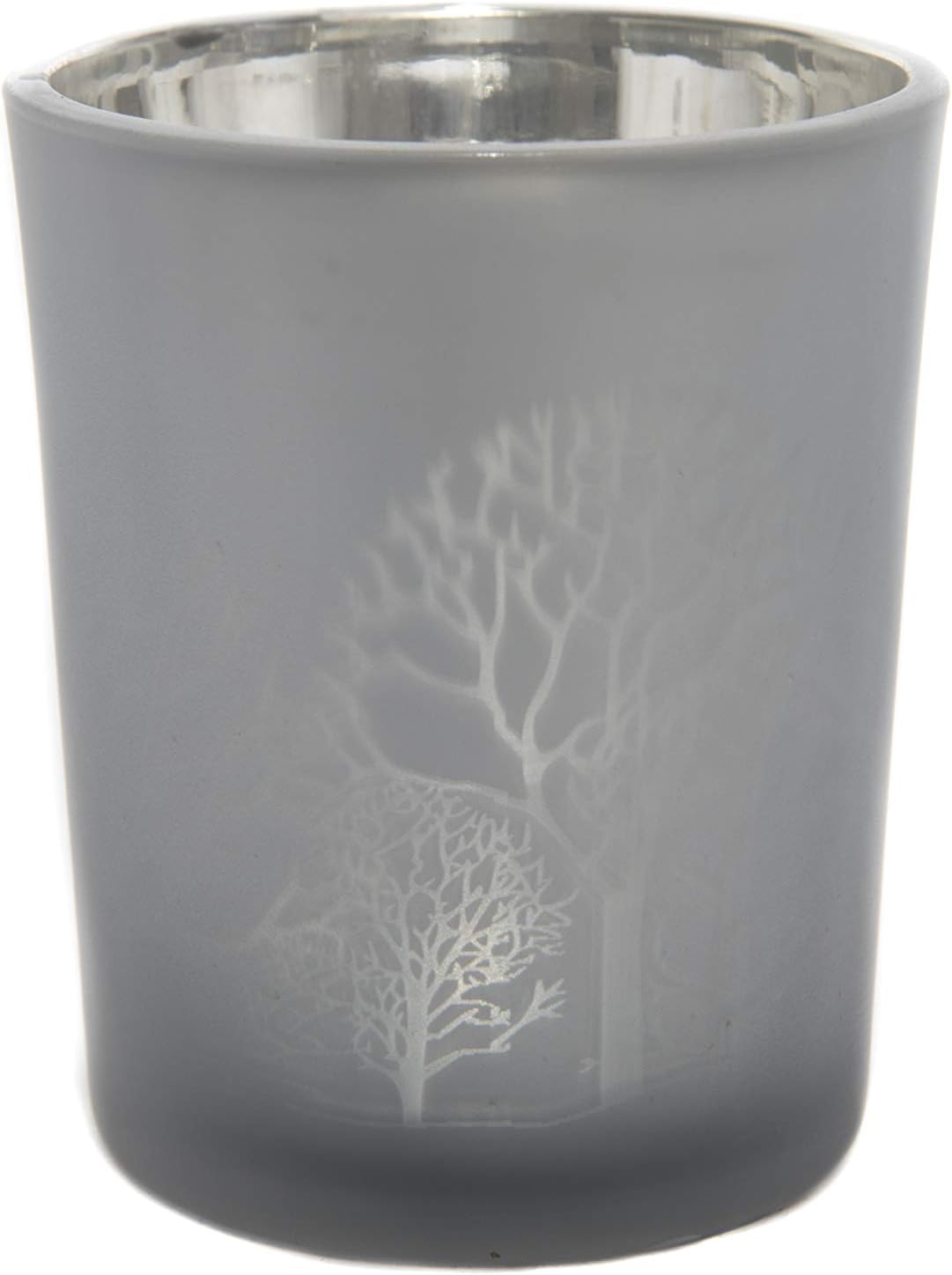 Aufora Night Frost Glass Votive, Grey, 6.5 cm