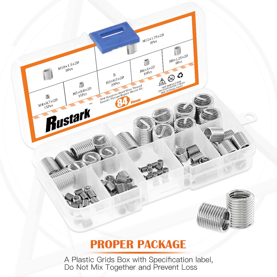 Wire Rack Screw Inserts Mua Rustark 84 Pcs 304 Stainless Steel Metric M3 M4 M5 M6 M8 M10 M12 ...