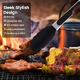 JOYQ 9 Inch Kitchen Tongs Silicone Grip Stainless Steel Padlock BBQ Cooking Food view 4
