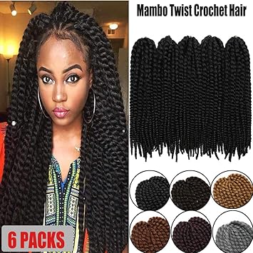 Amazon Com 6 Packs 18 Inch Havana Mambo Twist Crochet Hair