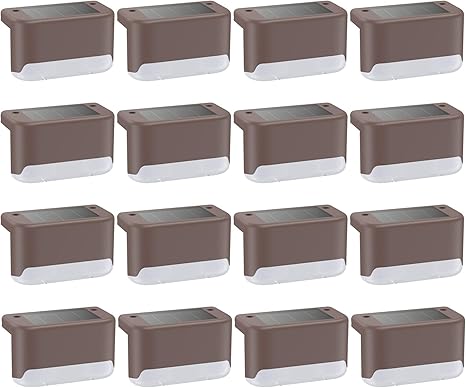 Slopehill Sloar Step Lights 16pcs Solar Deck Lights Warm