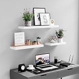 VASAGLE LWS28WT Wall Shelf 80 cm MDF White Floating Shelf view 6