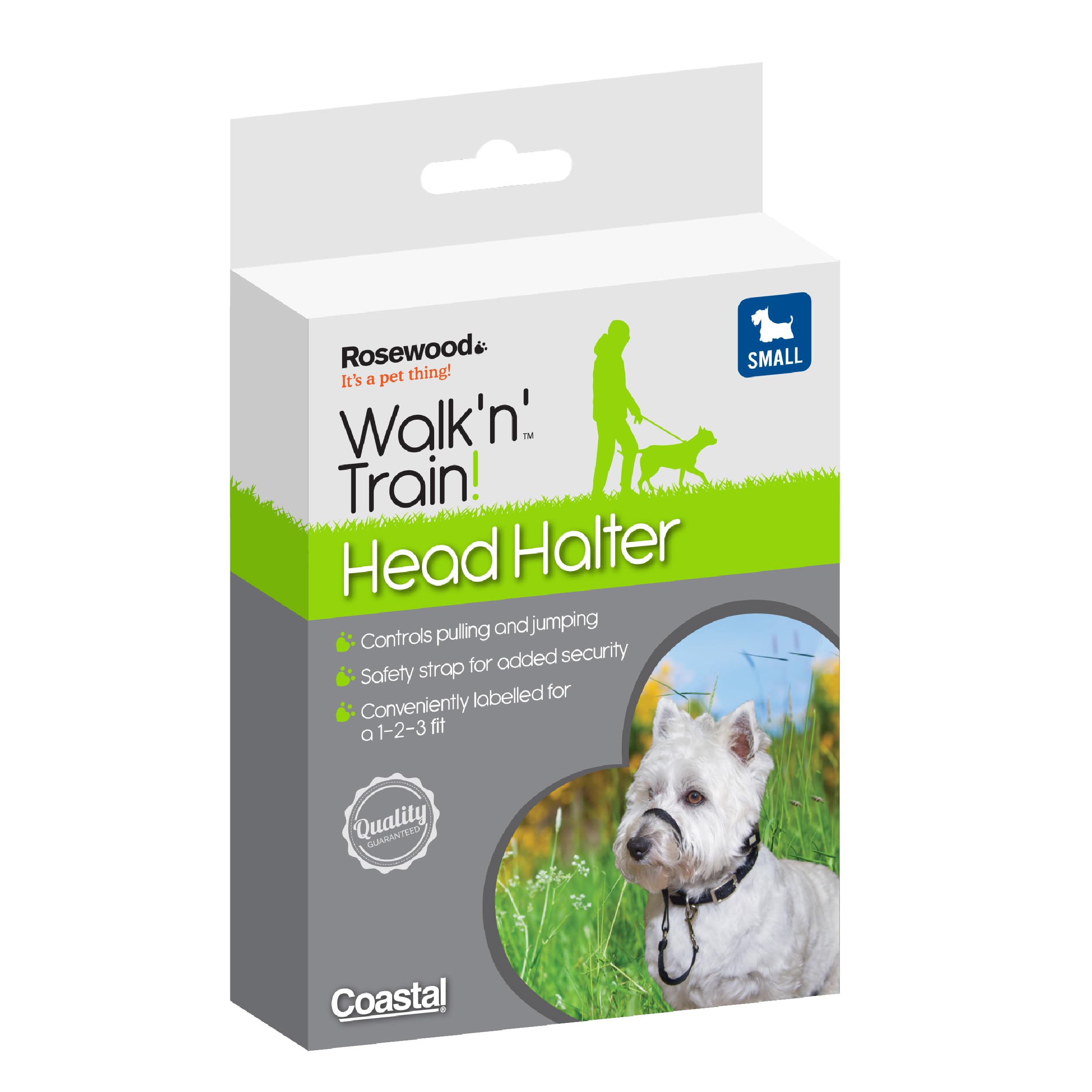 Rosewood Halter Head Dog Collar, Small – Fully Adjustable, Gentle No-Pull Training Aid, Reduces Pulling Without Neck Strain, Comfortable, Secure Fit, Ideal for Leash Training and Behaviour Control