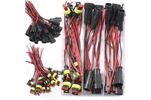 shengbowi 2Pin Harness Connector 16-20AWG Waterproof Wire Quick Disconnect Series Automotive Way Car Electrical Marine Truck Boat Motorcycle Male Female Connections Plug