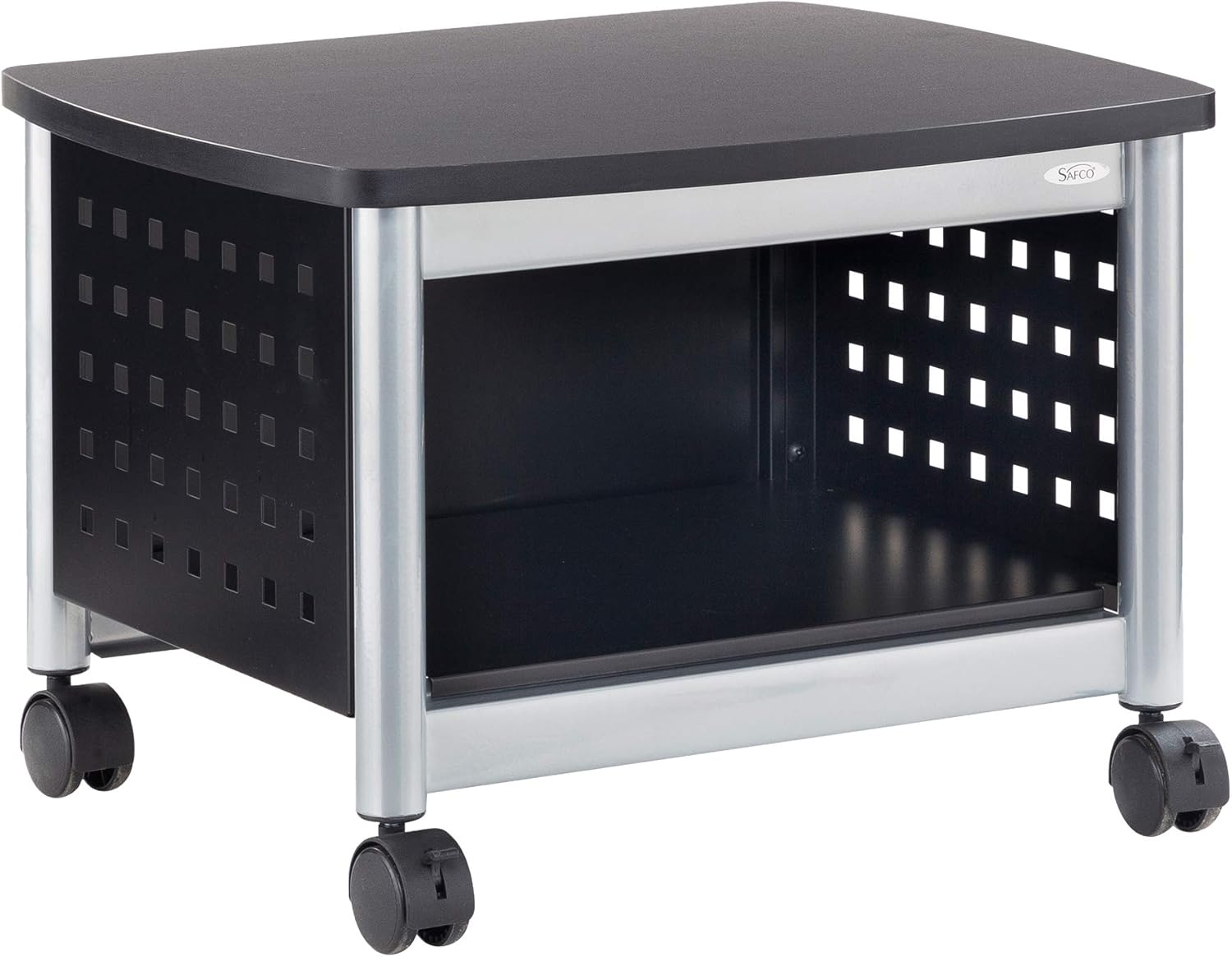 Safco Products Scoot Underdesk Printer Stand , Black, Powder Coat Finish, Swivel Wheels for Mobility: Furniture & Decor