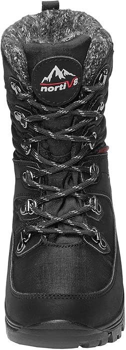 NORTIV Womens Black Boots Heavenly