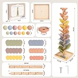 Joyreal Montessori Sound Tree Wooden Marble Run Rainbow Leaves 7-Tier view 6