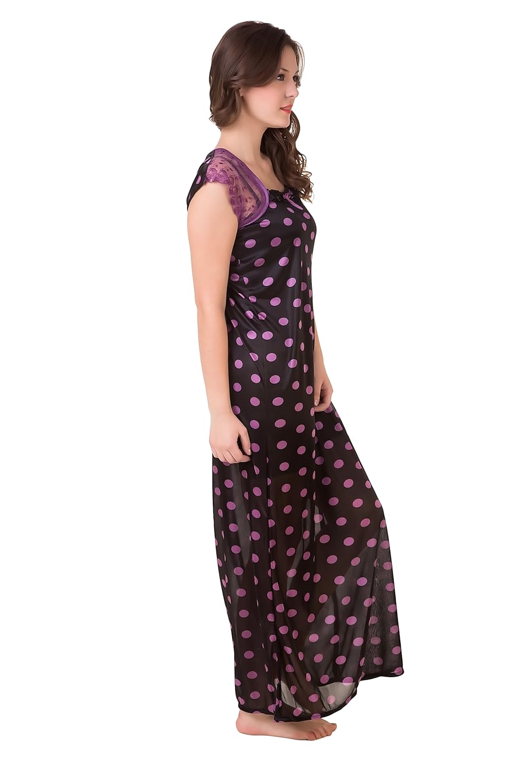 masha women's satin nighty nt42-143