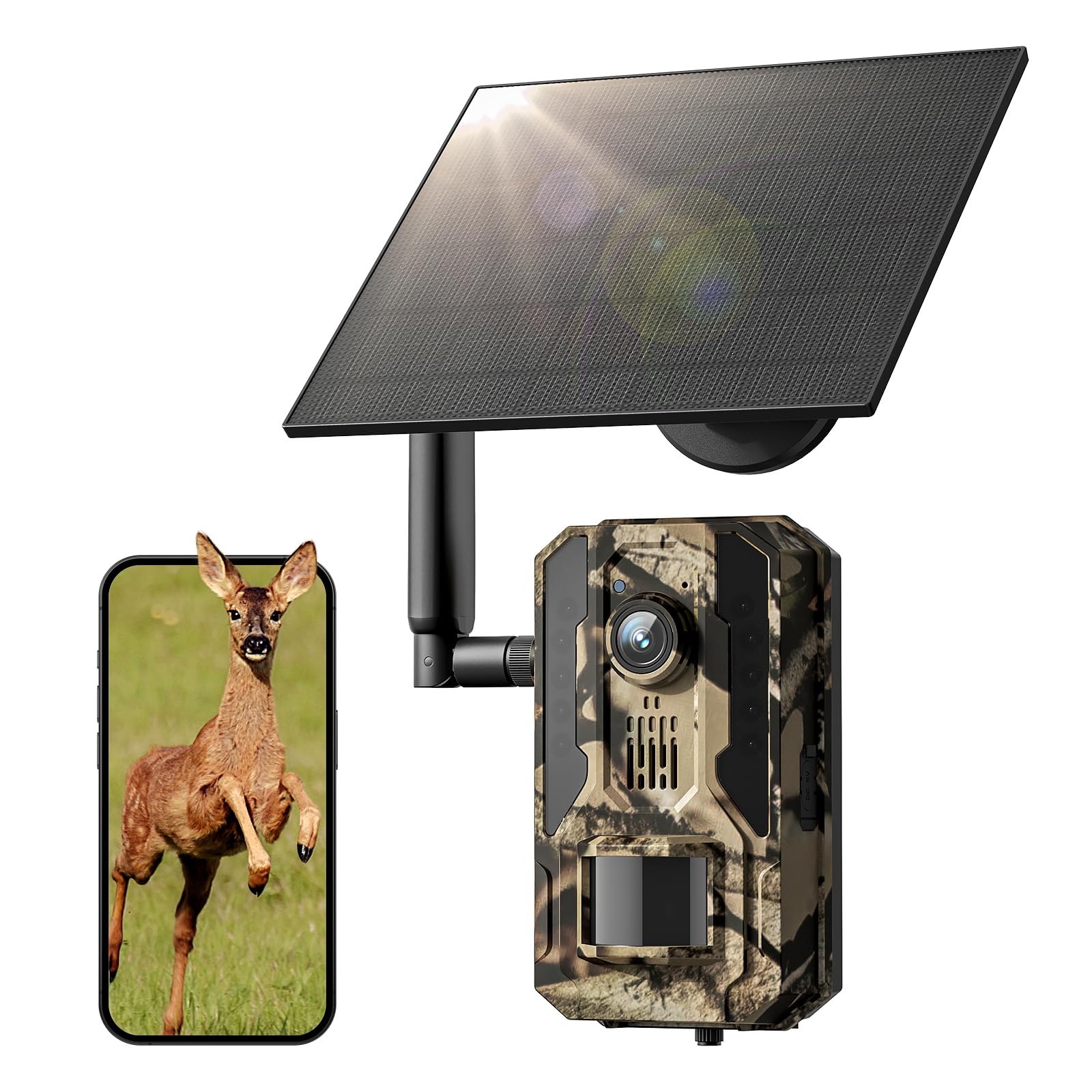 Photo 1 of Loatos Trail Camera, Celluar Trail Cameras Built-in 4G LTE SIM Card with 2k Live Streaming, 0.2S Trigger Speed Game Cameras with Night Vision Motion Activated Waterproof IP66 Rating Deer Camera