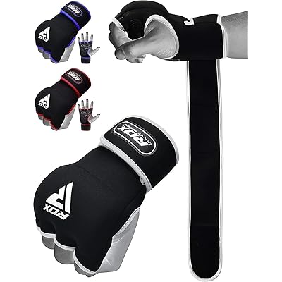 RDX Boxing Hand Wraps Inner Gloves for Punching - Neoprene Padded Fist Protection Bandages Under Mitts with Quick Long Wrist Support - Great for MMA, Muay Thai, Kickboxing &amp; Martial Arts Training