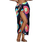 Bsubseach Women Sarong Swimsuit Coverups Long Pareo Bikini Wraps Skirt Beach Bathing Suit Cover Up