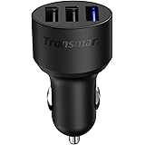 [Qualcomm Certified] Tronsmart Quick Charge 2.0 42W 3-Port USB Car Charger For Samsung Galaxy S7, S7 Edge, S6 ,iPhone 6 / 6 Plus, iPad Pro / Air 2 / mini 3 and More, Black