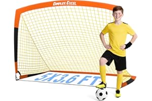 Dimples Excel Soccer Goals Kids Net for Backyard 7x5, 5x3.6, 4x3, 3x2.2 FT