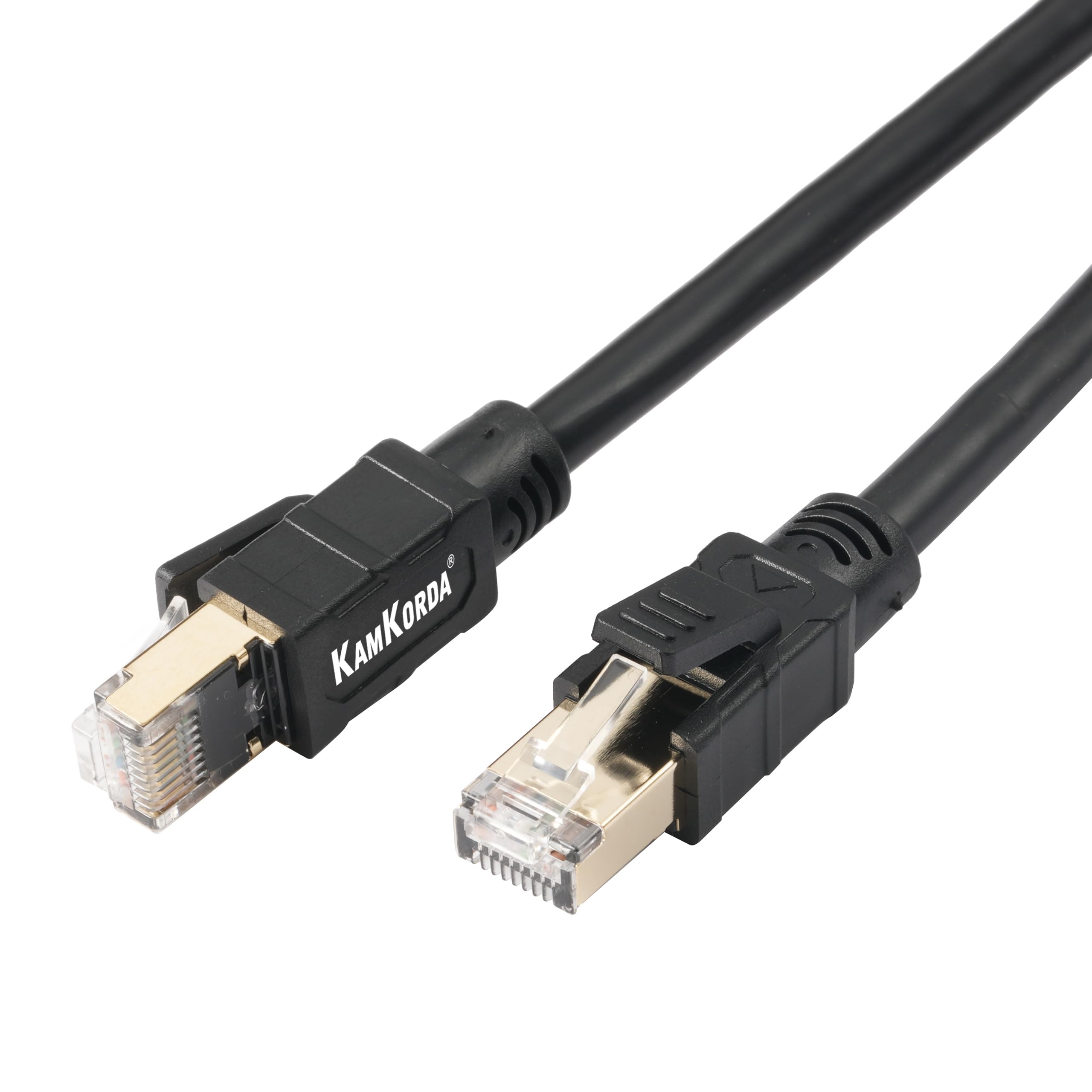 KamKorda Cat 8 Flat Ethernet Cable 5m | Ultra High Speed 40Gbps 2000MHz LAN Cable | RJ45 Network Cable for Router, Modem, Gaming, Streaming, Smart TV & PC