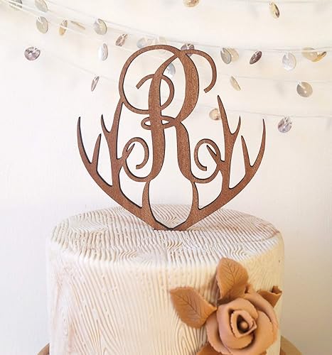 Amazon Com Monogram Cake Topper Personalized Wedding Cake Topper