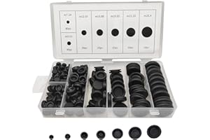 Boatsea 200Pcs 7 Sizes Rubber Grommet Assortment Kit, Firewall Hole Plug Set Electrical Wire Gasket Solid Hole Plugs Assortment Set for for Wire Plug, Cable, Plumbing and Automotive General Repair