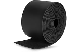 ALLWSLUCKY 2 Inches Wide Flat Leather Straps for Crafts, 78.8inches Long 1.8mm PU Leather Strips Leather Belt Strips for DIY Craft Projects, Making Bag Strap Leather Belt (Black)