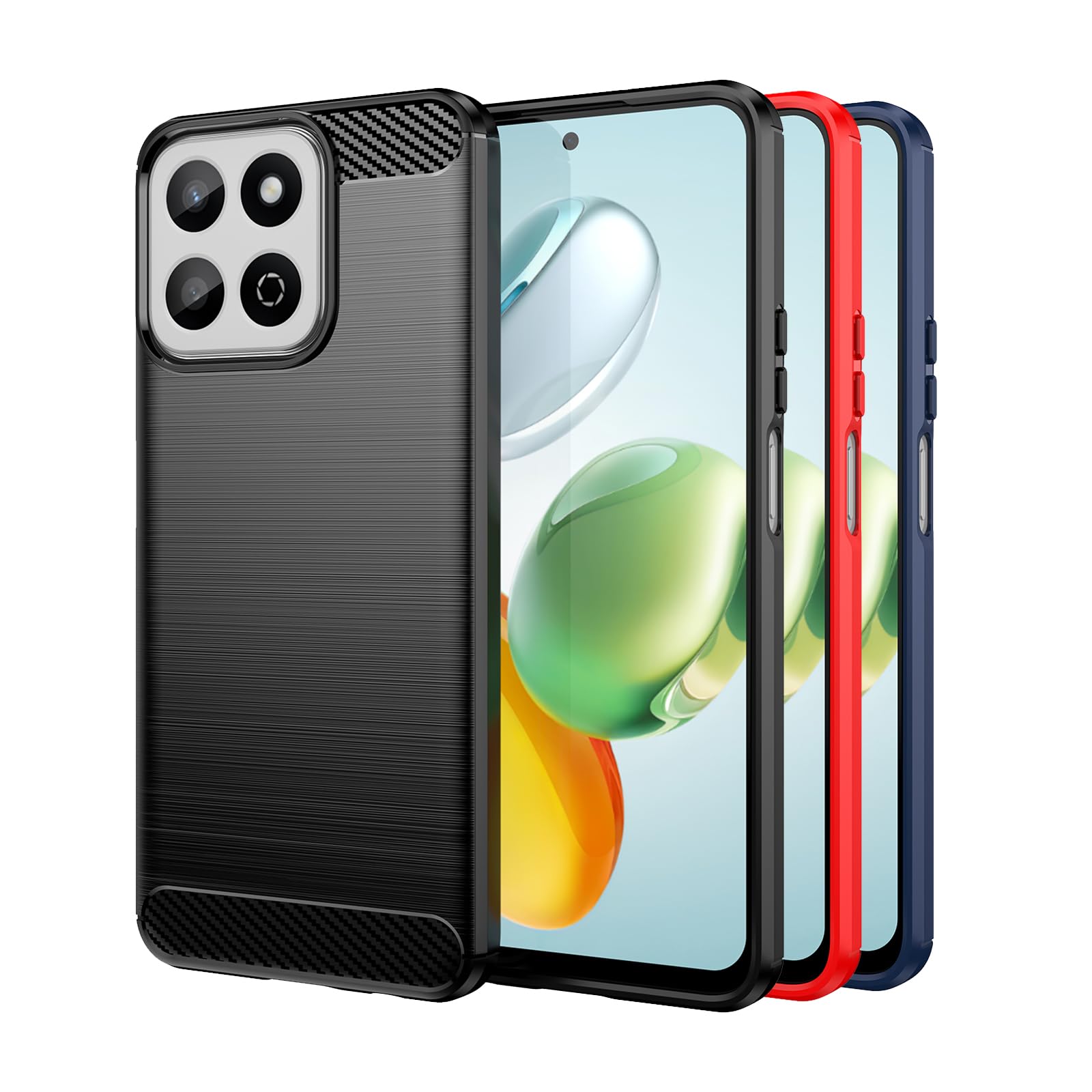 TailTech Case for HONOR 200 Smart Case, [Black] Brushed Stripe TPU Phone Cover with Shockproof Protection, Compatible with HONOR 200 Smart