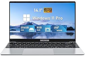 FUNYET 14 Inch Laptop Computer, Gaming Laptop, 8GB RAM 256GB SSD, Intel Celeron N5095 Processors, FHD 1920 x 1080, Supports 180 Angle Opening, Windows 11 Pro