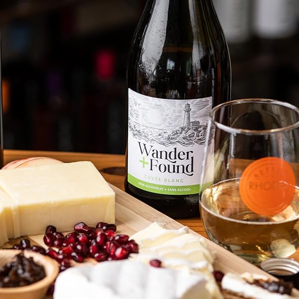 WANDER + FOUND NON-ALCOHOLIC WINE, CUVEE BLANC, AWARD WINNING WHITE WINE FROM GERMANY, NON-GMO DEALCOHOLIZED WINE, 750 ML (1 BOTTLE)
