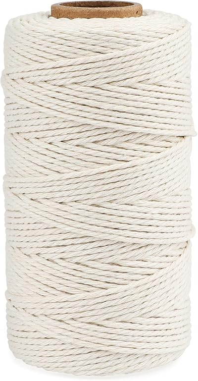 jijAcraft 2MM Butchers String 328ft Cotton Cooking Twine Beige Natural Food