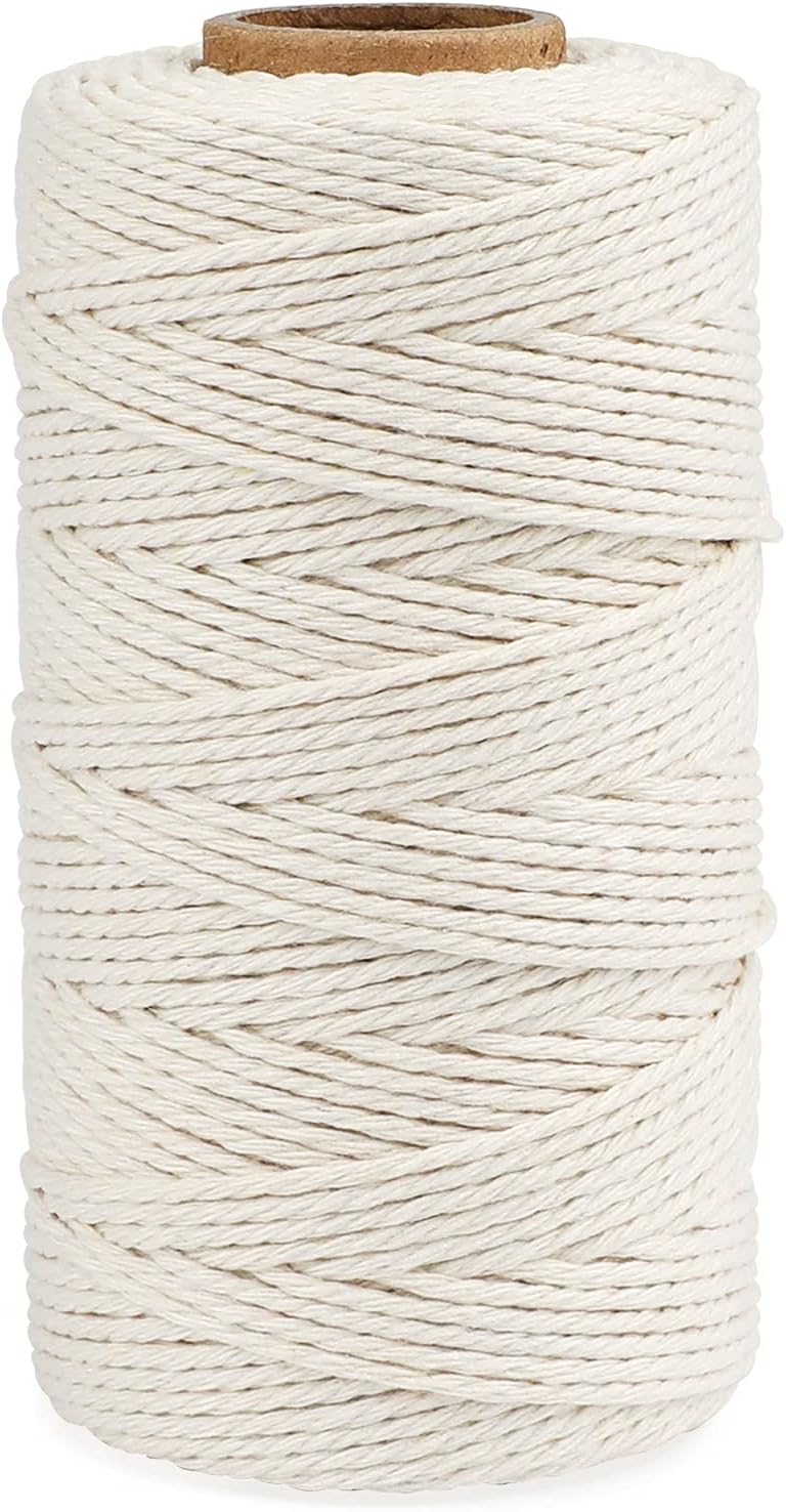 jijAcraft 2MM Butchers String 328ft Cotton Cooking Twine Beige Natural Food