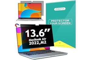 ZOEGAA MacBook Air M2 Privacy Screen, Compatible with 2024/2023 MacBook Air M2 Privacy Screen Protector, Magnetic Removable Anti Blue Light Privacy Screen Protector for MacBook Air 13.6''M2 Chip A2681